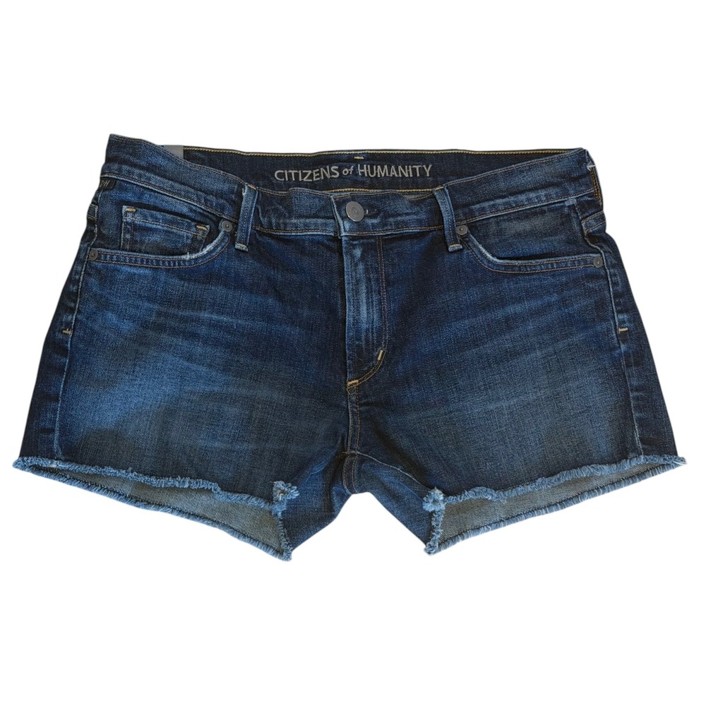 Citizens of Humanity Denim Shorts Women 30 Blue GUC Raw Hem Cutoff 978-357
